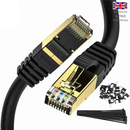 Network Cable RJ45 CAT 8 40Gbps Network Gold Plated Fast Internet Patch Lead