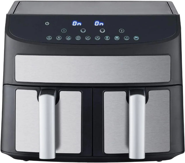 Domestic King 7L Digital Dual Basket 2400W Air Fryer With Recipe Book, 3.5L Each