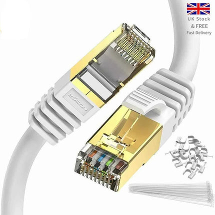 Network Cable RJ45 CAT 8 40Gbps Network Gold Plated Fast Internet Patch Lead