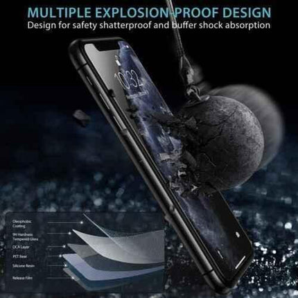 iPhone 11 Pro Max Screen Protectors Tempered Glass with Install Frame 2-Pack