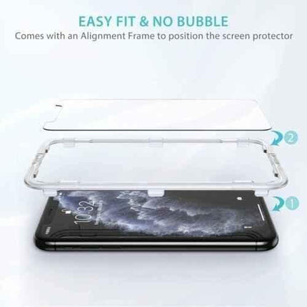 iPhone 11 Pro Max Screen Protectors Tempered Glass with Install Frame 2-Pack