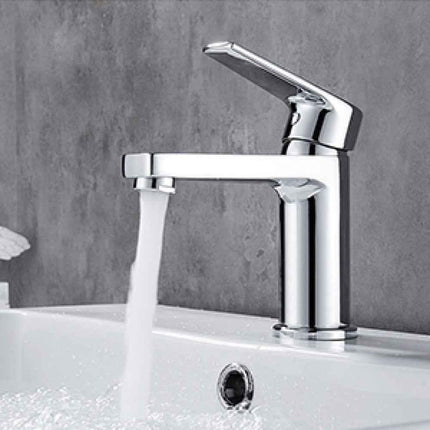 Modern Chrome Basin Mixer Tap – Single Lever Compact Modern Design Brass Core