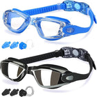 Swimming Goggles 2 Pk for Adult Men Women Kids Anti-Fog UV Protection No Leaking