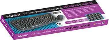 Infapower Wireless Bluetooth Keyboard & Mouse Combo- X206