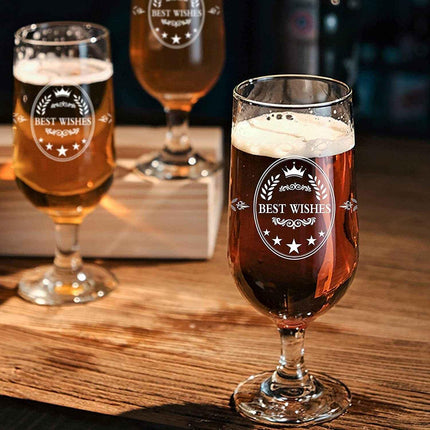 Gift for Men Dad Grandfather Uncle Beer Ale Tulip Glass 350ml Perfect Present