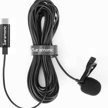 Saramonic Lavalier U3B Microphone USB-C for Mobile Devices and PCs Inc 6m Cable