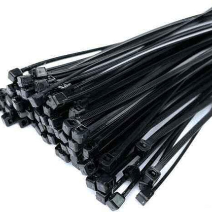 Heavy-Duty Black Nylon Cable Ties Various Packs for Binding & Cable Management
