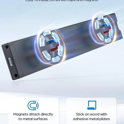 Wireless Motion Sensor Under Cabinet Closet Kitchen Counter LED Night Light 2 Pk