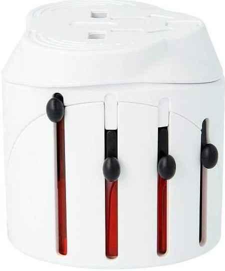 SKROSS Travel Plug EVO Universal Plug 150+ Countries Input and Output - White