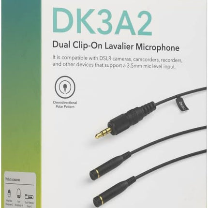 Saramonic DK3A2 Dual Stereo 3.5mm TRS for Mixers Cameras Wireless Transmitters