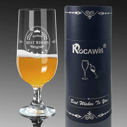 Gift for Men Dad Grandfather Uncle Beer Ale Tulip Glass 350ml Perfect Present