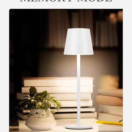 Cordless LED Table Lamp Rechargeable Desk Light IP54 Touch Dimmable White 2 Pack