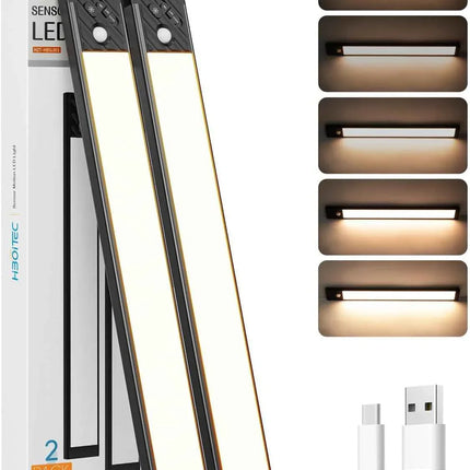 Wireless Motion Sensor Under Cabinet Closet Kitchen Counter LED Night Light 2 Pk