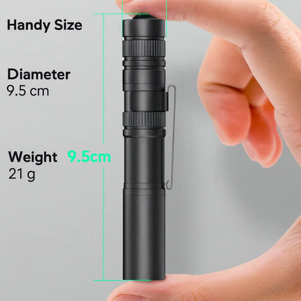 LED Flashlight Mini Super Bright Portable with Clip 5 Modes Camping Hiking
