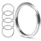 Heavy Duty Metal Split Key Rings – 25mm Keychain Ring Holder, Silver Pack of 5