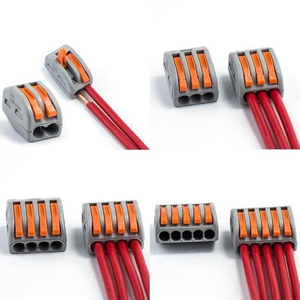 Electrical Connectors Wire Block Clamp Terminal Cable 12V 240V Reusable 265 pcs