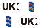 8 Pcs UK Car Decals Europe 4Pcs UK Magnetic Car Sticker 4Pcs UK No Plate Decal