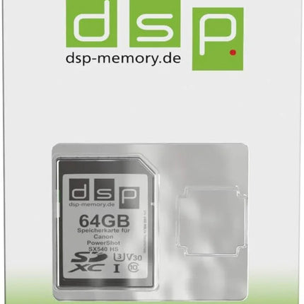DSP 64GB SD Card V30 for Canon PowerShot SX540 HS - Fast Storage Power Steering