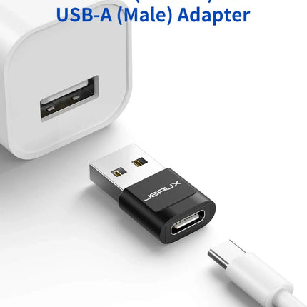 Premium USB Type C Female to USB A Male Adapter Converter Charger - Black