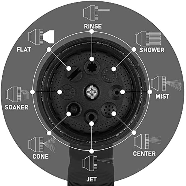 Adjustable Watering Gun 8 Functions High Pressure Water Gun for Garden or Car