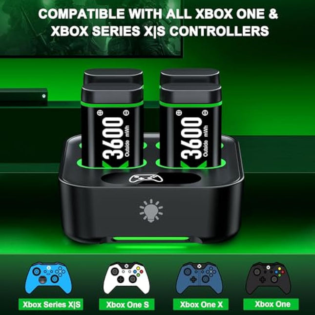 Xbox One/Series X|S Controller Rechargeable Battery Pack 6x3600mWh High Capacity