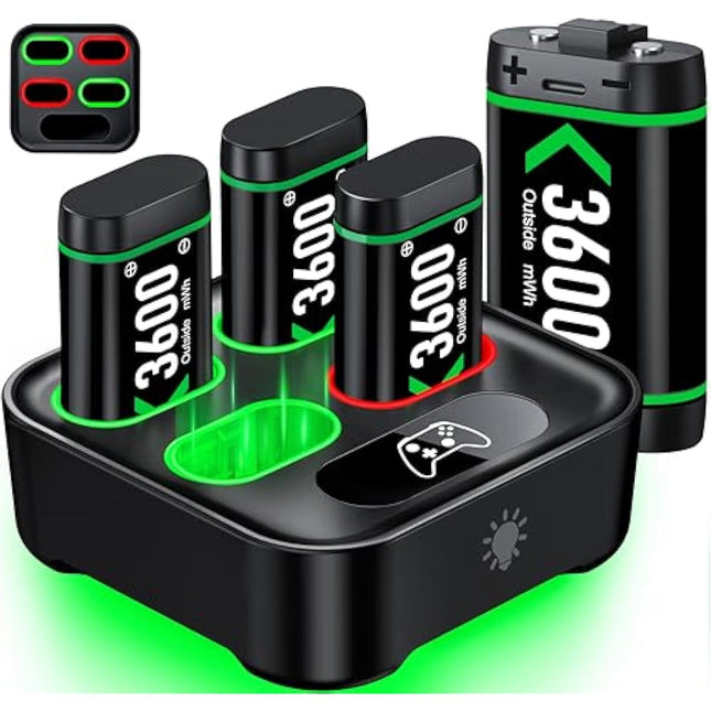 Xbox One/Series X|S Controller Rechargeable Battery Pack 6x3600mWh High Capacity