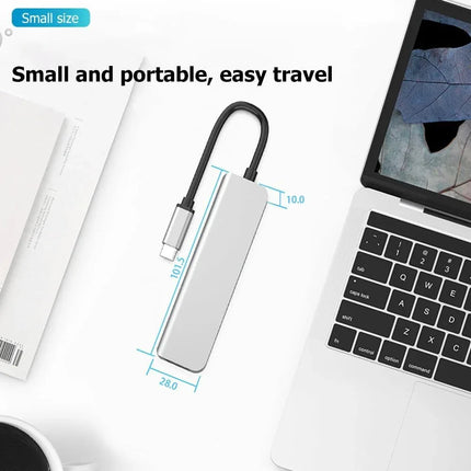 USB Type C Multiport Adapter 5-in-1 Docking Station with PD Charging HDMI 4K