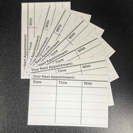 Professional Appointment Reminder Cards Pack of 200 White 300gsm Card Stock
