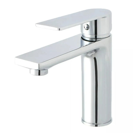 Modern Chrome Basin Mixer Tap – Single Lever Compact Modern Design Brass Core