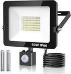 50W LED PIR Motion Sensor Outdoor Security Floodlight IP66 Waterproof 5000LM