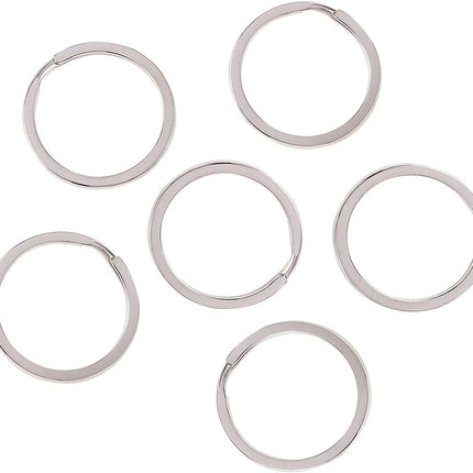 Split Rings Key Ring 25mm Metal Keyrings Keychain Ring Holder Silver Pack of 10
