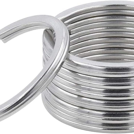 Heavy Duty Metal Split Key Rings – 28mm Keychain Ring Holder, Silver Pack of 5
