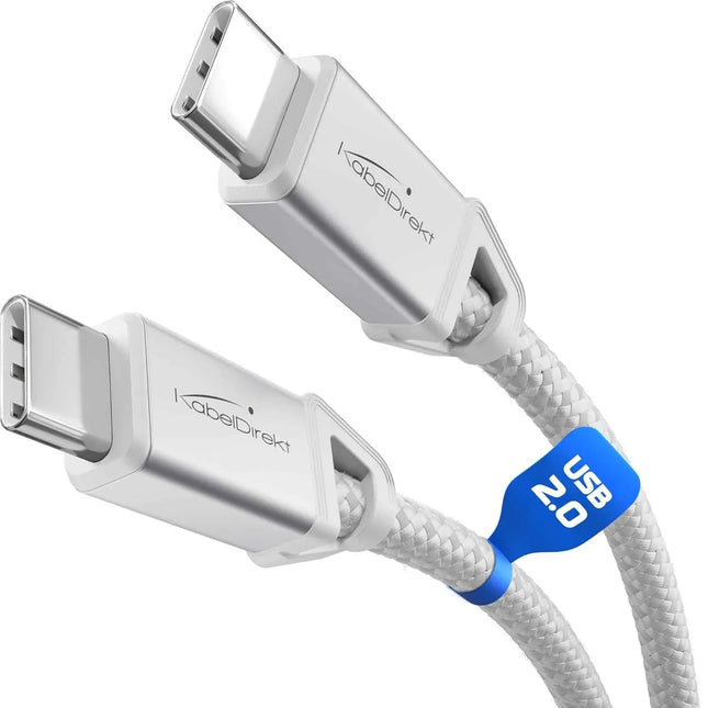 USB C Cable for Fast Charging - Break-Resistant Metal Plugs + Nylon Braiding 1m