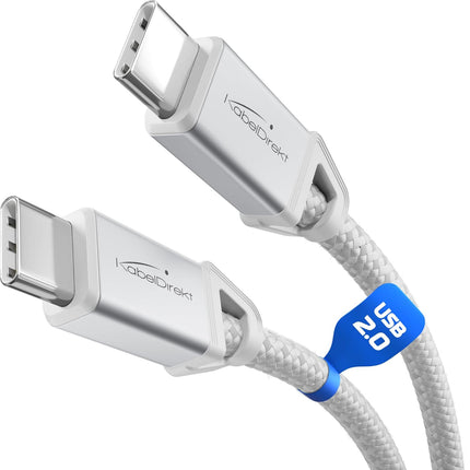 USB C Cable for Fast Charging - Break-Resistant Metal Plugs + Nylon Braiding 1m