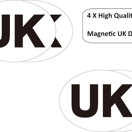 8 Pcs UK Car Decals Europe 4Pcs UK Magnetic Car Sticker 4Pcs UK No Plate Decal