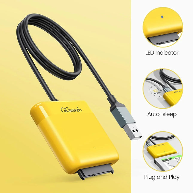 USB 2.0 to SATA Adapter Cable to 2.5 SSD & HDD with UASP Support 0.5M Cable