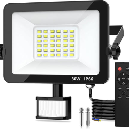 50W LED PIR Motion Sensor Outdoor Security Floodlight IP66 Waterproof 5000LM