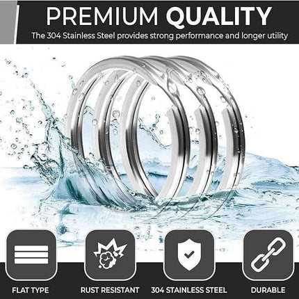 Heavy Duty Metal Split Key Rings – 30mm Keychain Ring Holder, Silver Pack of 5