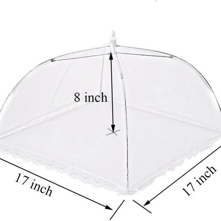 Pop-Up Mesh Food Cover Tent Umbrella Large 43 x 43cm Reusable Collapsible 4 pack