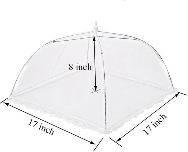Pop-Up Mesh Food Cover Tent Umbrella Large 43 x 43cm Reusable Collapsible 4 pack