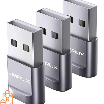 Premium USB Type C Female to USB A Male Adapter Converter Charger - Grey