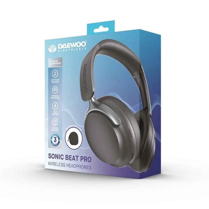 Daewoo Sonic Beat Pro Bluetooth Headphones 40hr Playback Mobile Phone Compatible