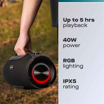 Bluetooth Party Speaker Daewoo Boom Beat Pro Pulse Party Single 6.5" With Led
