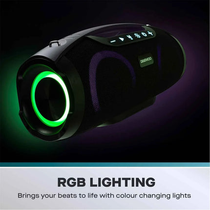 Bluetooth Party Speaker Daewoo Boom Beat Pro Pulse Party Single 6.5" With Led