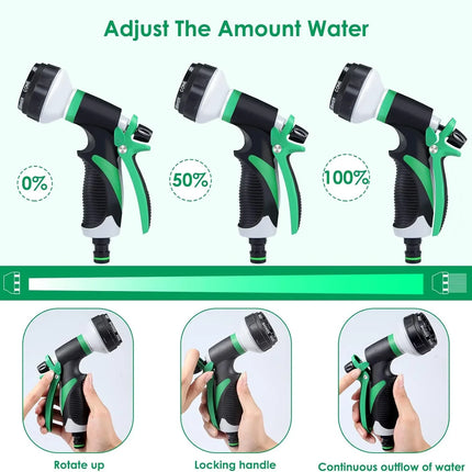 Adjustable Watering Gun 8 Functions High Pressure Water Gun for Garden or Car