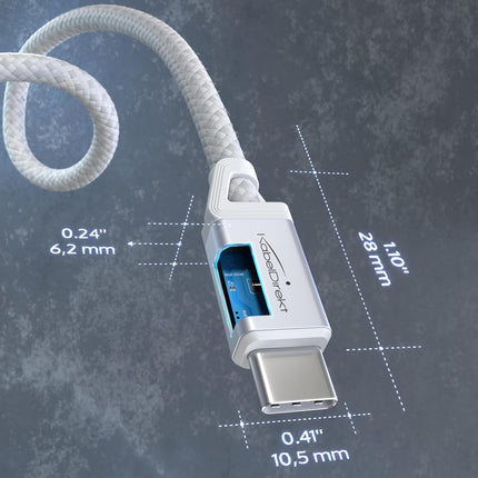 USB C Cable for Fast Charging - Break-Resistant Metal Plugs + Nylon Braiding 1m
