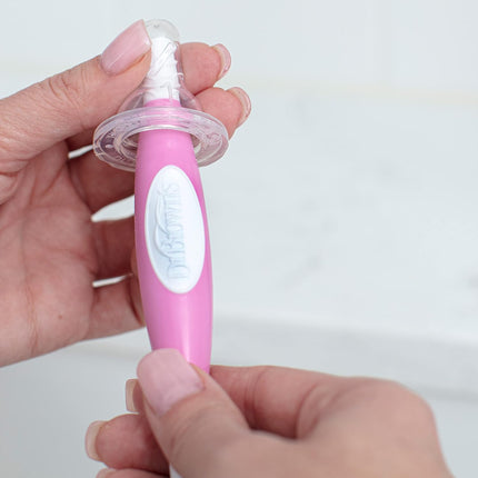Dr Brown's Baby Bottle Cleaning Brush Pink Bottle Cleaner with Teat Cleaner 2 Pk