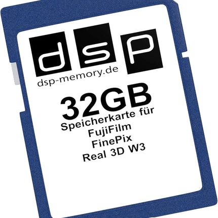 DSP 32GB SD Card Compatible with FujiFilm FinePix W3 – Fast Class 10 Storage