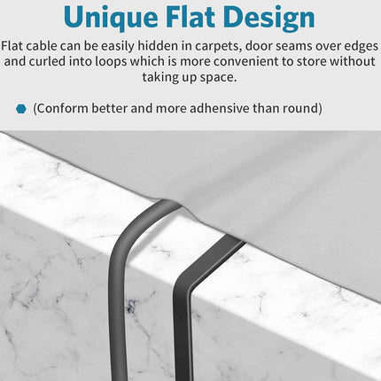 Cat 8 Ethernet Patch Cable 1M Heavy Duty High Speed Flat Internet Network Cable