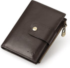 Smart Anti-Theft GPS Men's Wallet RFID Blocking Trifold Cowhide Genuine Leather
